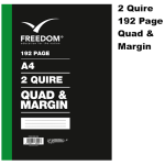 Freedom A4 - 2 Quire 192 Page Counter Book Q/M